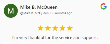 Google review from Mike McQueen